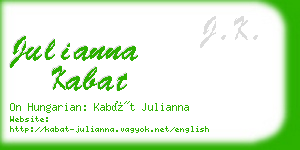 julianna kabat business card